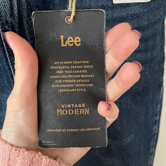 NWT Lee Vintage Modern High Rise Straight Leg Ankle 25 KC Blues - Picture 8 of 16